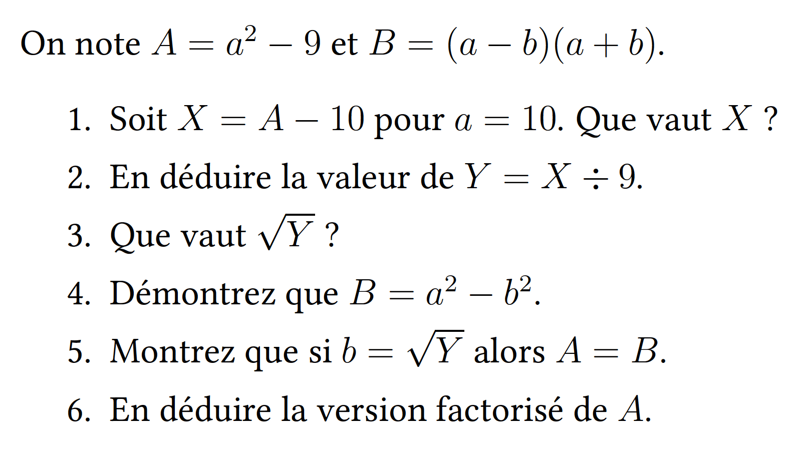 Un exercice de maths illustrant la méthode JUS