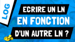 Comment écrire un logarithme népérien en fonction d'un autre ln ?