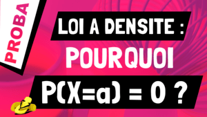 Pourquoi P(X=a) est toujours nul si X suit loi probabilités continue