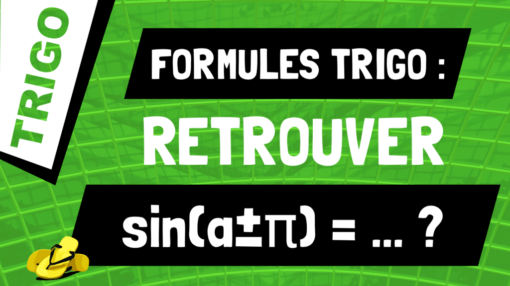 Comment retrouver les formules pour sin(a±π) ?