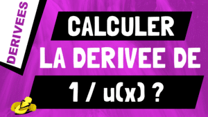 Comment retrouver et calculer la dérivée de 1 sur u(x) ou 1/u(x) ?