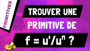 Comment trouver une primitive d'une division de la forme u' / u^n ?