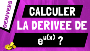 Comment retrouver et calculer la dérivée de l’exponentielle de u(x) ou exp(u(x)) ?