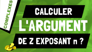 Comment calculer l'argument d'un nombre complexe à l'exposant n, arg(z^n) ?