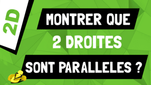 Comment montrer que 2 droites sont parallèles en 2D ?