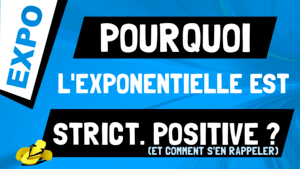 Pourquoi l’exponentielle est strictement positive et comment s’en rappeler ?