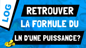 Comment retrouver la formule pour le ln d'une puissance, ln(x^y) ?