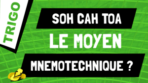 Moyen mnémotechnique pour se rappeler des formules sinus cosinus tangente.