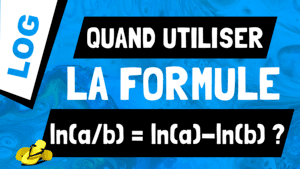 A quoi peut servir la propriété ln(a/b) = ln(a) - ln(b) ?