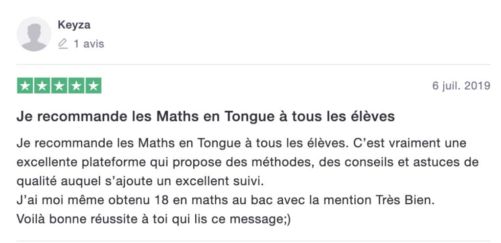 avis de Keyza sur les Maths en Tongs